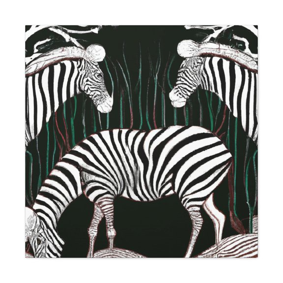 Zebra in Bloom Artwork - Canvas