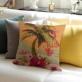 thumbnail image 3 of BCIIG Palm Tree Flowers Kitsch Pillow Case High-Quality Home Decor 18x18in, 3 of 5