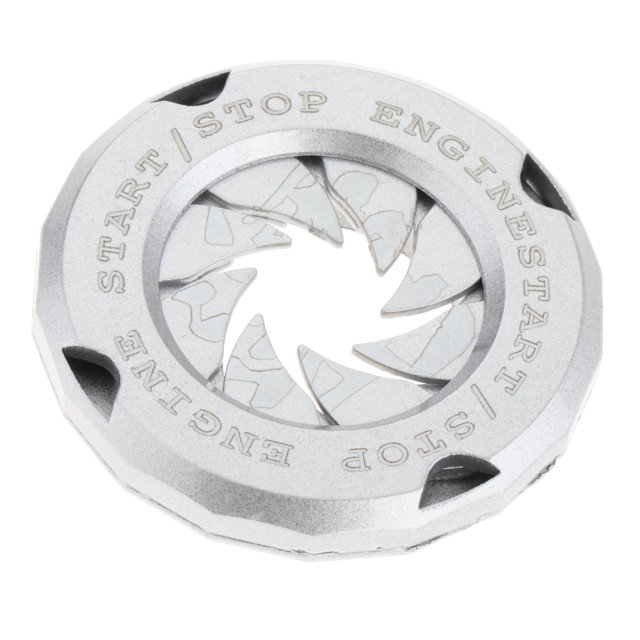 Cubierta del botón de arranque del motor del automóvil Sunnimix decorativa plata