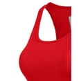 thumbnail image 4 of J. METHOD Women's Tank Top Sleeveless Racerback Basic Stretch Comfy Slim Fitted Ribbed Knit Tops Workout Yoga T Shirt NEWT386 Red 3X, 4 of 6