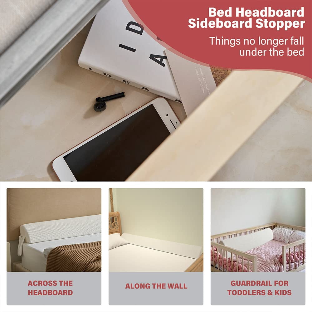 Jakoola Twin 39"x 10"x 6" Bed Wedge Pillow Headboard Gap Filler Between Mattress and Headboard/Wall/Bedside