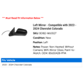 thumbnail image 2 of Left Mirror - Compatible with 2023 - 2024 Chevy Colorado, 2 of 2