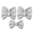 thumbnail image 2 of KLKCMS 5 Pieces Crystal Bow es Decorative Sew On Rhinestones Embellishments Badges White rhinestones, 2 of 9