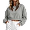 thumbnail image 2 of Neewe Womens Casual Sweatshirt Long Sleeve Tops Crewneck Loose Fit Tee Pullover Short Top Fall Shirts Fashion, 2 of 5