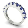 thumbnail image 2 of 1.53 ctw Wedding Band for Women - 18K White Gold Simulated Tanzanite Stackable Eternity Ring, 2 of 6