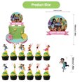 thumbnail image 4 of 32 Pcs For Tinkerbell Cartoon-Themed Birthday Decorations and Party Favors Set – Includes Backdrop, Cake Topper, 12 Cupcake Toppers, and 18 Balloons for Celebration Events, 4 of 5