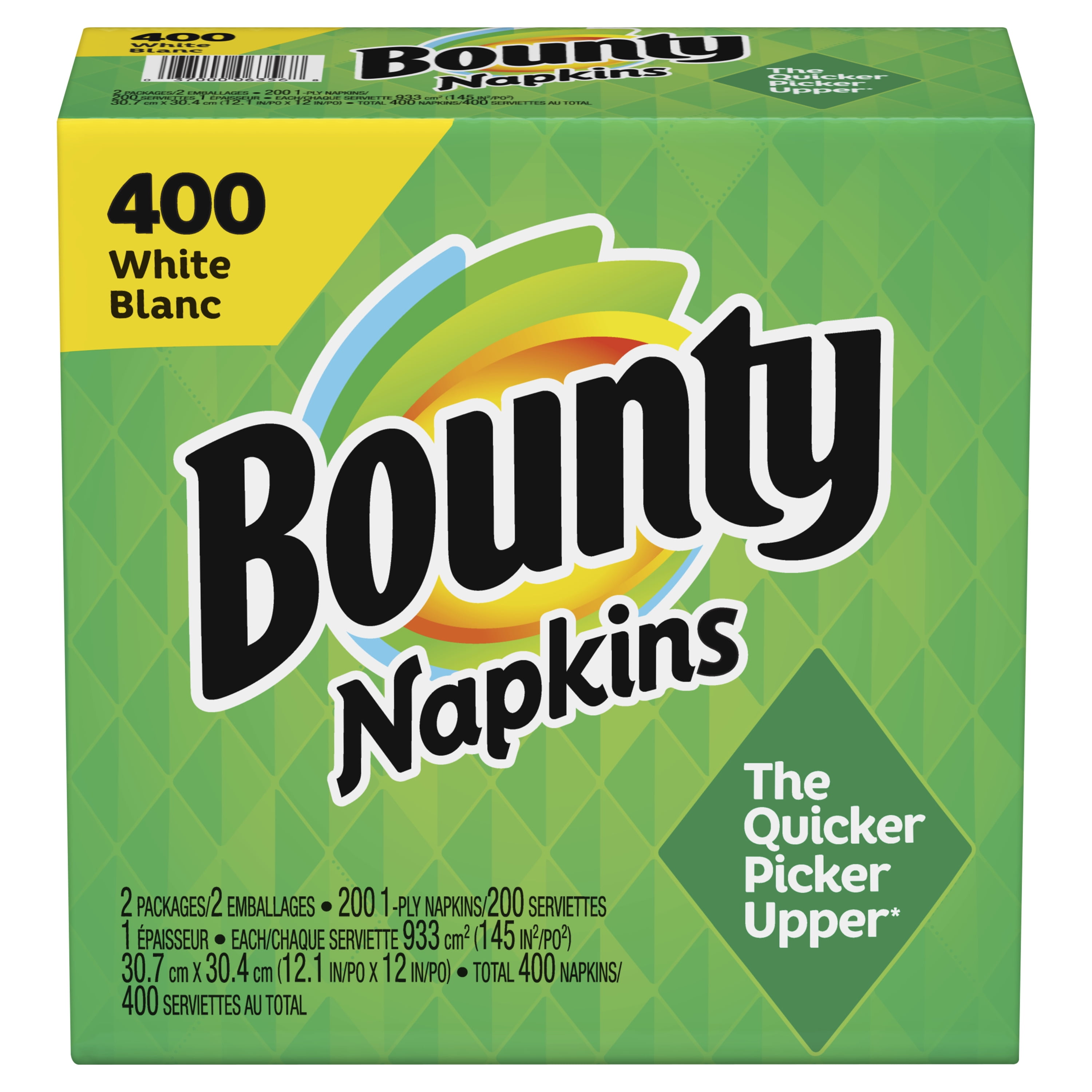 Bounty Everyday Paper Napkins, White, 400 Count Napkins