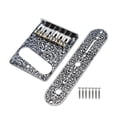 thumbnail image 2 of MERIGLARE Saddle Bridge Plate Replacement Part Sturdy Carved Pattern 3 Way Switch Control Plate for Electric Guitars silver, 2 of 9