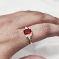 thumbnail image 6 of Red Garnet Gemstone Ring, 925 Sterling Silver, CZ Womens Ring, Natural Garnet Ring, January Birthstone, Christmas, Thanksgiving, Tiny Dainty Ring, Statement Jewelry, Wedding, Stackable Ring, 6 of 9
