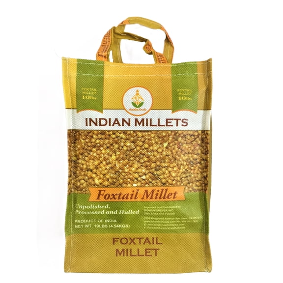 Shastha Foods Indian foxtail millet (thinai), processed, unpolished & hulled,10 lbs, ( pack of 1), Natural Flavor