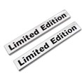 thumbnail image 1 of 2x Chrome Metal Limited Edition Logo Emblem Auto Badge 3D Premium Car Rear Trunk Sticker Side Fender Decal (Silver&Black), 1 of 8