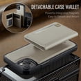 thumbnail image 2 of AutSpace Funda para Apple iPhone 13, Bloqueo RFID, Cuero PU, Compatible con MagSafe, Billetera Desmontable 2 en 1 con Tarjetero, Soporte, Cubierta Protectora Magnética, Gris, para iPhone 13, 2 of 8