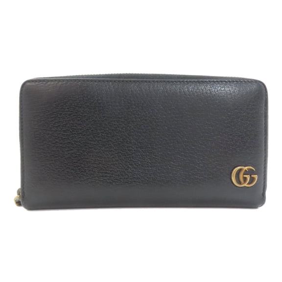 Pre-Owned Gucci 428736 Double G GG Marmont Long Wallet Leather Women's GUCCI