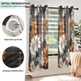 thumbnail image 3 of Yayeee Window Curtains Set of 2 for Living Room Light Filtering 63"x42", Black Plaid Floral, 3 of 7
