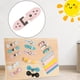 thumbnail image 4 of juego de mesa ocupado,Tablero ocupado para niños pequeños Habilidad básica,Tablero sensorial para bebés y niños con cerraduras Botón de abrigo,Tablero de actividades, 4 of 8