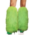 thumbnail image 2 of Rave Diva Costume Bright Green Sexy Furry Fuzzy Leg Warmers, 2 of 2