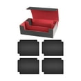 thumbnail image 4 of Xuanheng Card Deck Box Organizer PU Leather Wear Resistant Container Playing Card Box Red, 4 of 8