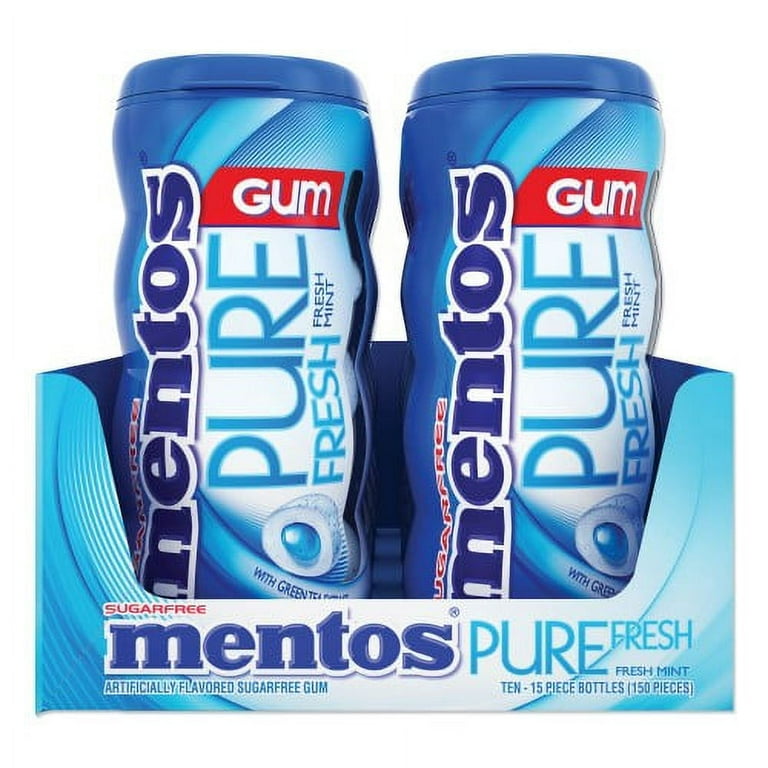 Pure Fresh Sugar-Free Gum, Mint, 15 Pieces/Pack, 10 Packs/Box Pure Fresh Sugar-Free Gum, Mint, 15 Pieces/Pack, 10 Packs/Box
