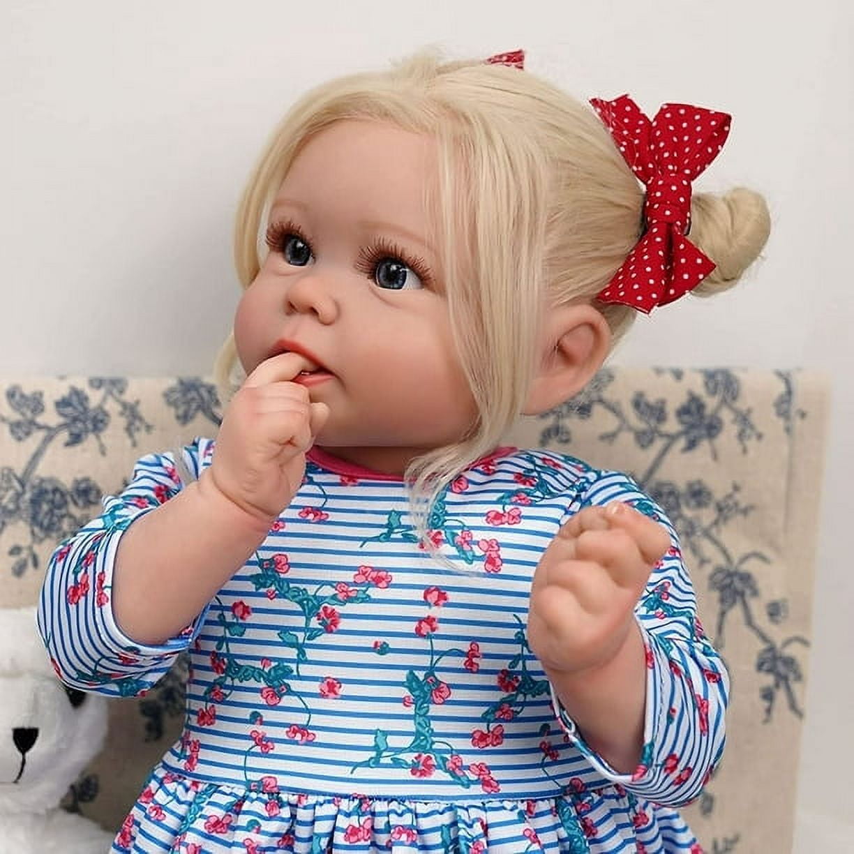 BABESIDE 20" Reborn Dolls Soft Cloth Body Dolls Girl with Gift Box for Kids Age 3+