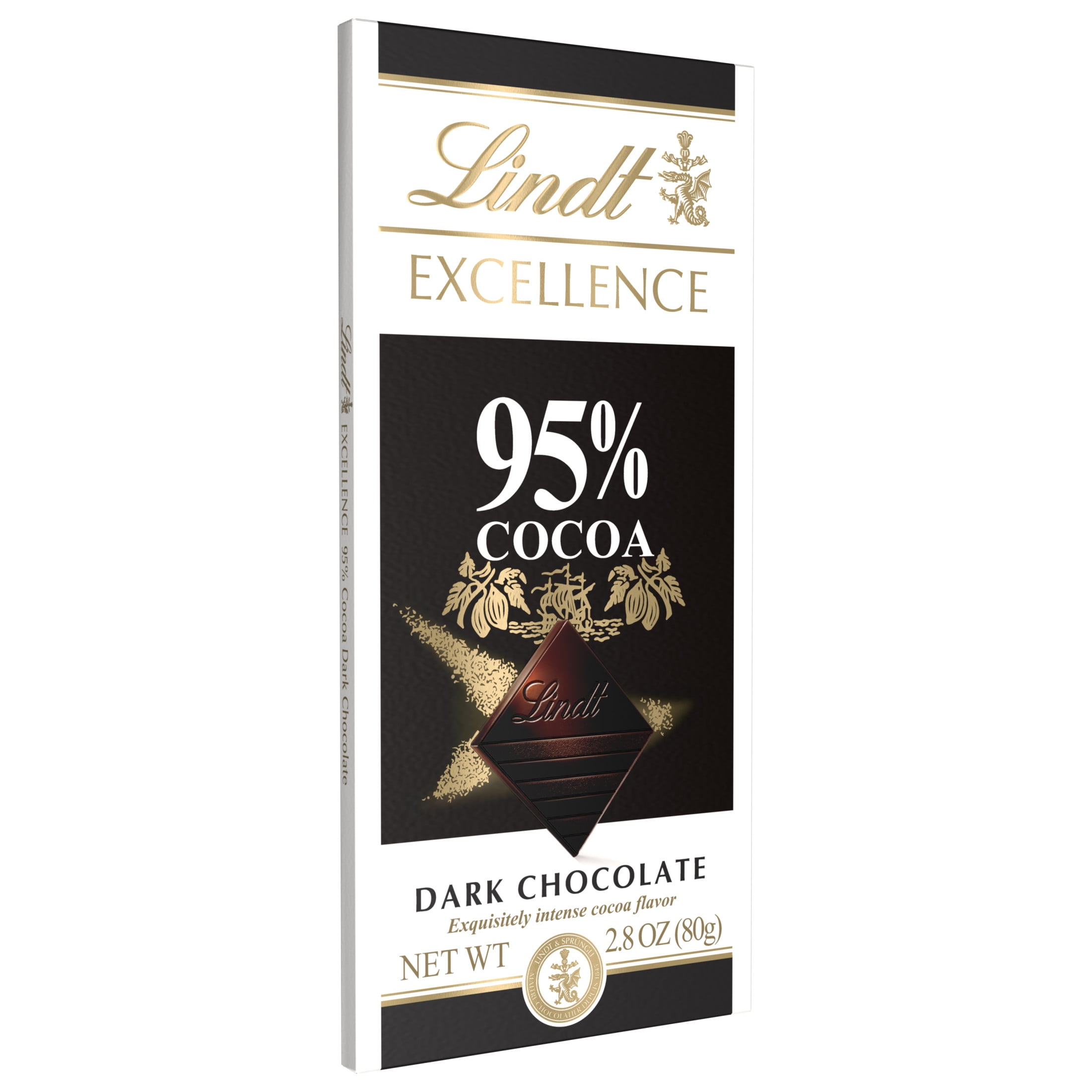 【ChocoM8　】 Lindt, Dark Chocolate Candy Bar, 95% Cocoa, 2.8 oz, Bar - Walmart.com