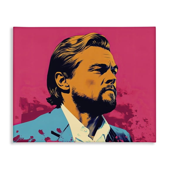 Stupell Industries Modern Pop Style Leonardo DiCaprio Canvas Art, 30 x 24, by Birch&Ink