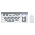 thumbnail image 1 of yeacher ZYG806 Dual-Mode Wireless Bluetooth Keyboard and Mouse Combo with Phone Holder, White - 10m Range, 2.4G/BT Connectivity, Compact Design, 400mAh Battery, Compatible with Tablets, Phones,, 1 of 6