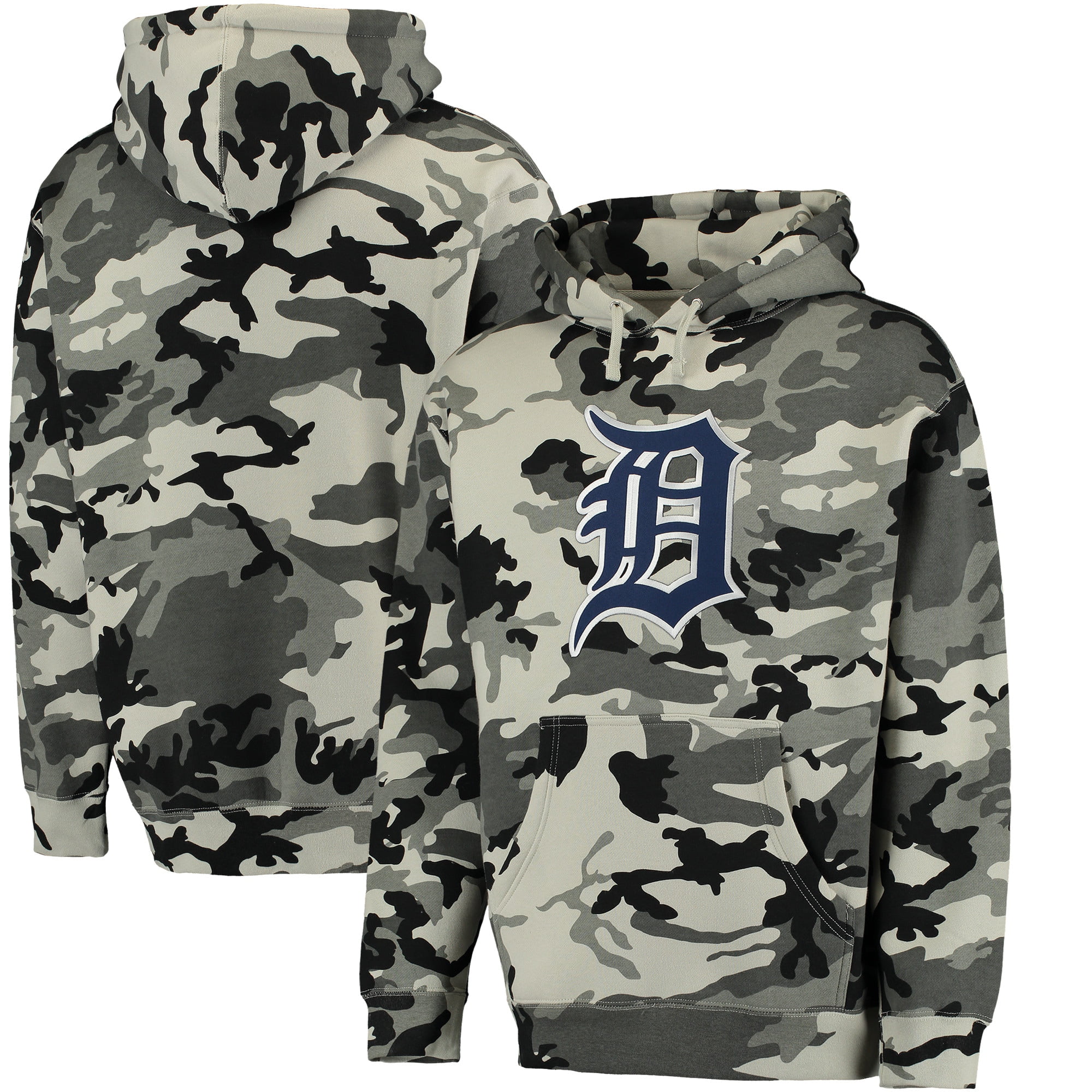 Detroit Tigers Stitches Pullover Hoodie - Black/Camo - Walmart.com ...