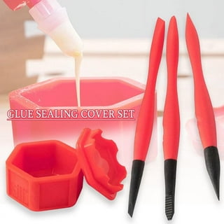 Sili Glue Pod with Multi Purpose Sealable Lid Glue Brush Holder Made from Adhesive Resistant Silicone