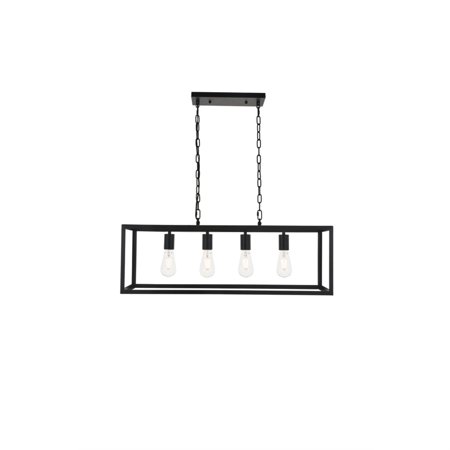 

Resolute 4 light black Pendant