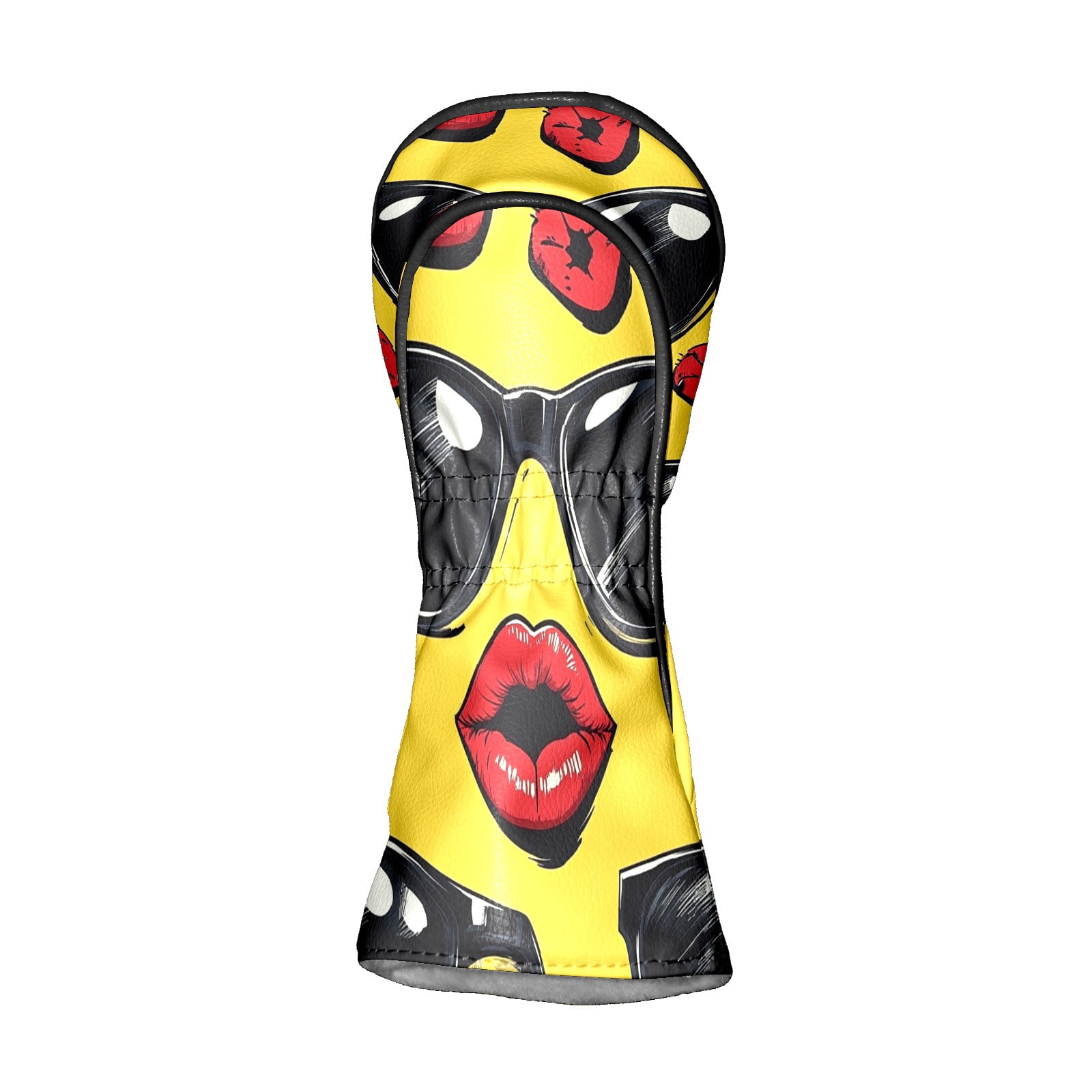 Golf Club Covers PU Leather Waterproof Head Covers for Fairway Woods Hybrids Funny Patterns