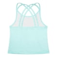 thumbnail image 5 of Girls Crisscross Back Athletic Tank Top Kids Breathable Sleeveless Workout Shirt Strap Racerback Sports Cami for Yoga Dance Running Fitness Casual Summer Layering Top(Light Blue,7-8 Years), 5 of 8