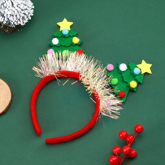 2 diademas navideñas a granel para la cabeza, gorros navideños, accesorios para el pelo de Navidad para las vacaciones de Navidad