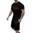 thumbnail image 3 of CHUMUD 2 Piece Sets for Men Summer Outfits Short Sleeve Tees and Drawstring Shorts with Pockets Casual Workout Clothes Athletic Set Basketball Football Training Running Gym, 3 of 4