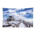 thumbnail image 1 of Snow Mountain Tapestry, Mountaineering Theme Illustration with Climbers Silhouettes, Fabric Wall Hanging Decor for Bedroom Living Room Dorm, 2 Sizes, Purpleblue and Multicolor, by Ambesonne, 1 of 1