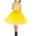 thumbnail image 2 of Riecok Flower Dresses for Kids Sleeveless Sequin Ruffle A Line Princess Dresses Halloween Birthday Party Kid Patchwork Tulle Skirt Formal Gown Dresses Yellow L, 2 of 8