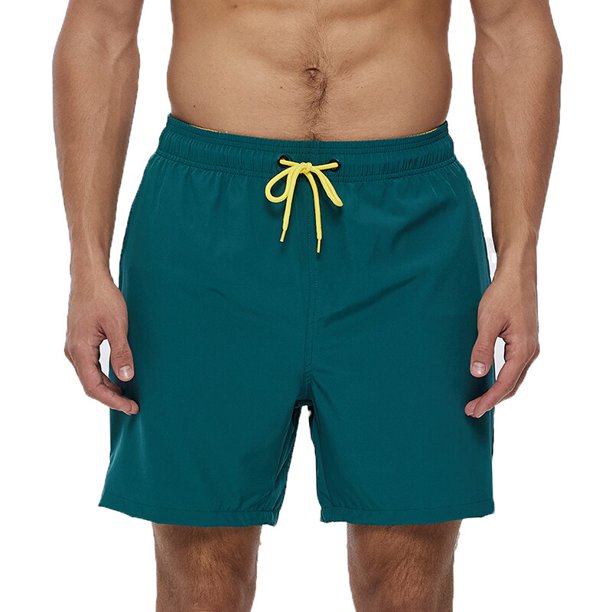 Escact-bañadores elásticos para hombre, pantalones cortos de playa de secado rápido con bolsillos con cremallera y forro de malla, 2023 Fivean unisex
