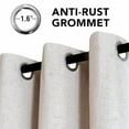 thumbnail image 3 of Linen Curtains 100% Blackout Curtains for Bedroom 63 inch Long Full Light Blocking Nature Linen Blended Window Curtains for Living Room Nickel Grommet (2 Panels, Heathered Natural), 3 of 7