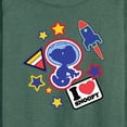 thumbnail image 3 of Peanuts - Space Snoopy Flair - Women's Lightweight French Terry Long Sleeve Shirt, 3 of 6