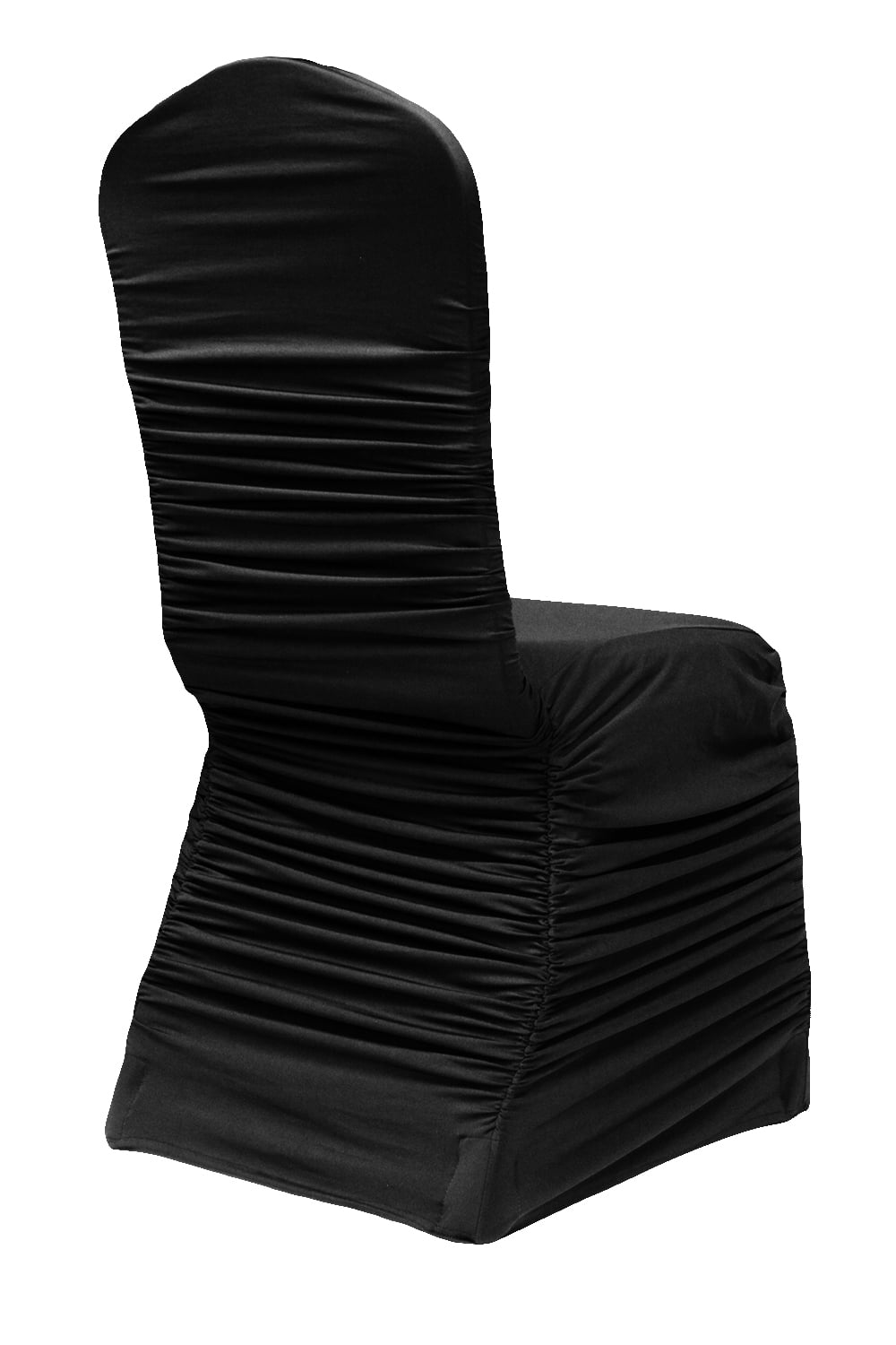10 Pieces, Ruched Fashion Spandex Banquet Chair Cover Fits: Round Banquet or Crown Top Banquet 
