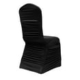 thumbnail image 1 of Ruched Fashion Spandex Banquet Chair Cover Fits: Round Banquet or Crown Top Banquet - Black, 1 Piece, 1 of 1