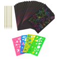 thumbnail image 1 of maskred 50pcs Scratch Art Paper for Kids DIY Rainbow Scratch Art Notes Paper Scratch Art Notes Paper Boards Colorful1, 1 of 6