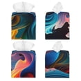 thumbnail image 2 of Sikiie Vibrant Fluid Motion Art Leather Tissue Box Cover Square, tissue box holder - 5.2”x5.2”x5.2”, 2 of 7