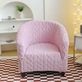 thumbnail image 2 of Club Chair Slipcover 1 Piece, Plush Tub Chair Slipcover Stretch Tub Chair Cover Soft Club Chair Cover with Elastic Bottom-Blue-1 Piece, 2 of 8