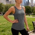 thumbnail image 6 of Hilenly Women's Workout Tops Athletic Mesh Racerback Tank Tops Sleeveless Loose Fit Yoga Running Gym Shirts, 6 of 9