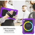 thumbnail image 2 of REQO Heavy Duty Protective Tablet Case for iPad 11th A16 2025/10th 10.9" 2022, 3 in 1 Rainbow Colors Shockproof Silicone Cover with Pencil Holder,Shoulder Strap,Hand Strap, 2 of 7