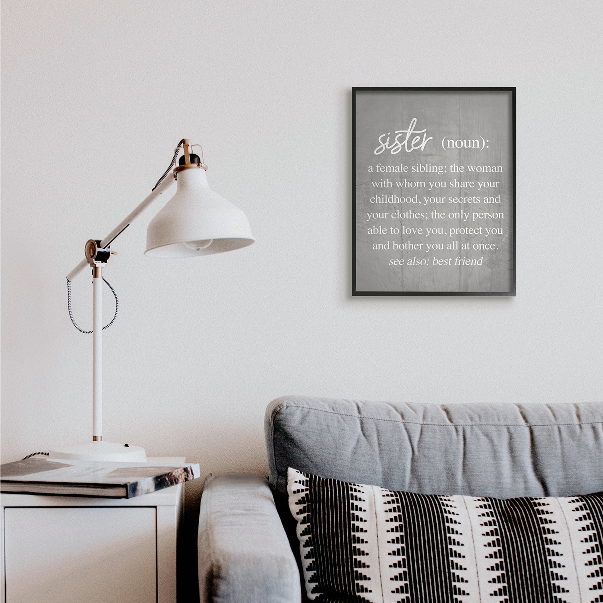 Stupell Industries Amazing Best Friends Phrase Distressed Country Pattern Inspirational Painting Black Framed Art Print Wall Art, 12 x 12