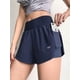 thumbnail image 2 of Pantalones cortos de yoga mujeres corriendo pantalones cortos ropa deportiva seca rápida, azul marino, m Guardurnaity AP001149-10B, 2 of 7