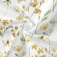 thumbnail image 4 of Watercolor Floral Shower Curtain, Yellow Butterfly Flower Shower Curtain for Bathroom, Modern Minimalist White Waterproof Fabric Shower Curtain Set, 72x72 Inch, 4 of 6