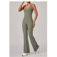 thumbnail image 4 of SKQIT Flare Workout Jumpsuits for Women One Piece Sleeveless Scrunch Butt Lifting Gym Bodysuit Sexy Backless Yoga Outfits, 4 of 7