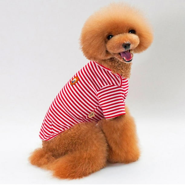 Camisas para perros Camisetas a rayas para perros Ropa de algodón